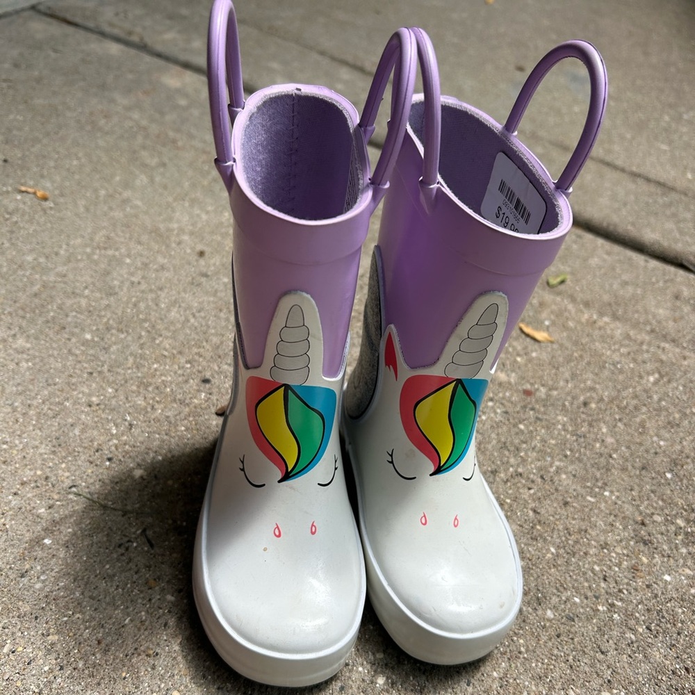 Unicorn rain boots